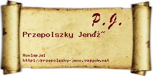Przepolszky Jenő névjegykártya
